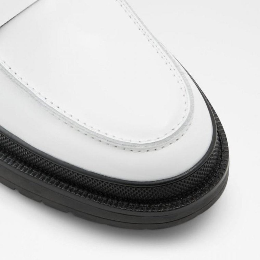 NWOB Aldo Kerouac Penny Loafer In White - Picture 3 of 11